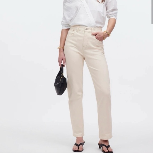 Madewell The 90s Straight High Rise Jeans Vintage Canvas Cream 🌴 - Picture 2 of 15